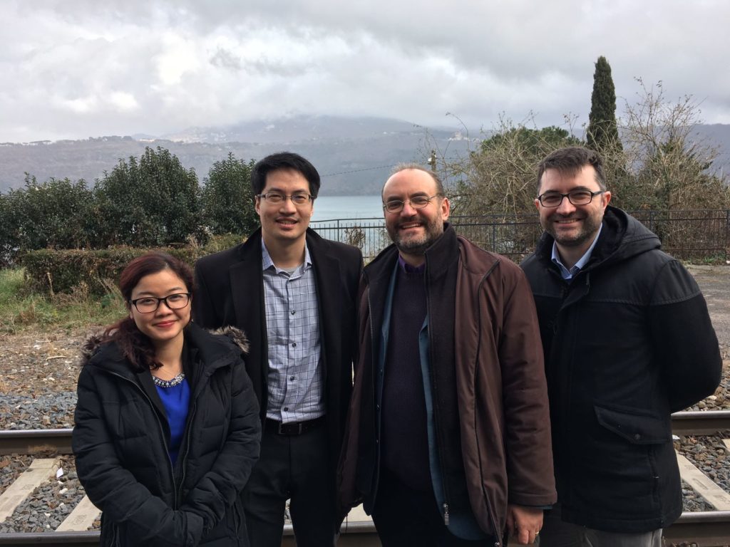 The author in Castel Gandolfo with Prof. Paolo Frizzi (Sophia University) and two East Asian entrepreneurs